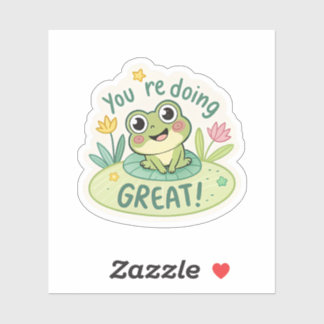 Frogcore Forever | Cute Cottagecore Frog & Mushroo Klistermärken