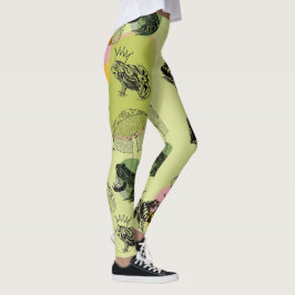 Frogcore och Mushroom Älskare Aesthetic Leggings