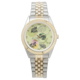 Frogcore och Mushroom Älskare Aesthetic Monogram Armbandsur