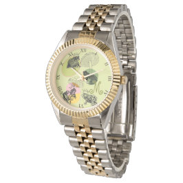 Frogcore och Mushroom Älskare Aesthetic Monogram Armbandsur