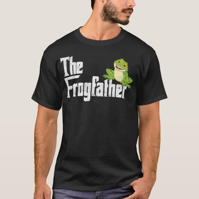 Frogfather Frog Far Funny Frog Catcher pojke T Shirt (Framsida)