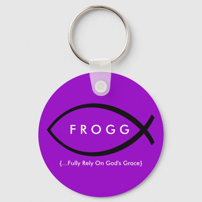FROGG-nyckelkedjan (helt beroende av Guds nåd) Nyckelring (Framsida)