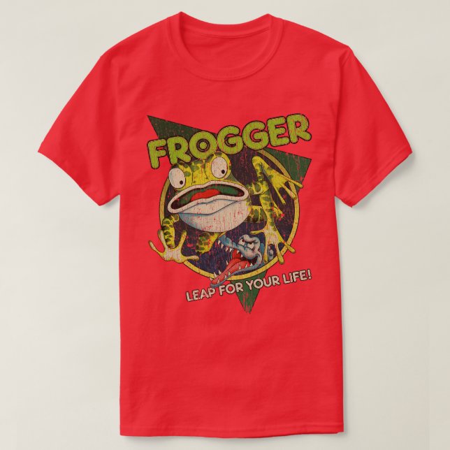 Frogger Leap for Your Life 1981 T Shirt (Design framsida)