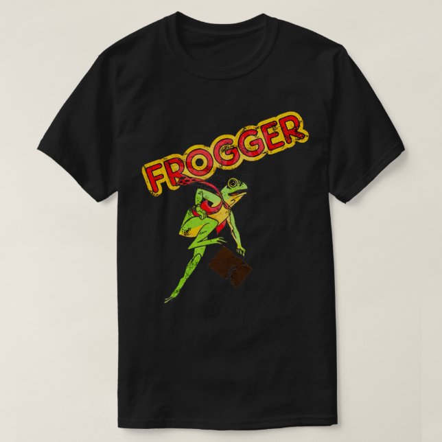 Frogger Vintage Stil T Shirt (Design framsida)