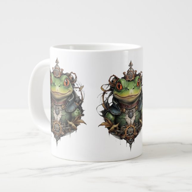 Froggie Frog Steampunk-design, Jumbo Mugg (Framsida vänster)