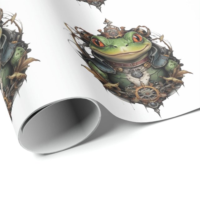 Froggie Frog Steampunk-design, Presentpapper (Rullad Hörn)