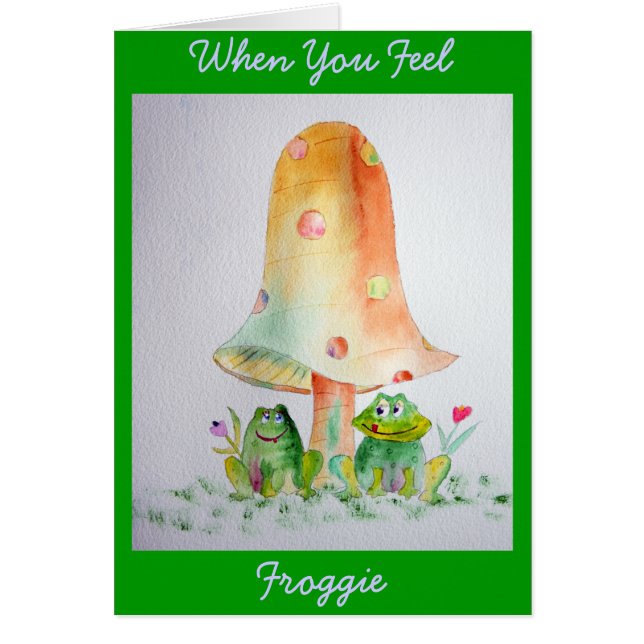 Froggie Greeting Card Hälsningskort (Framsidan)