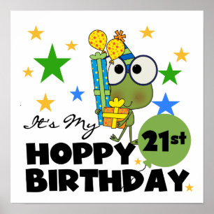 Froggie Hoppy 21:a födelsedagen Poster
