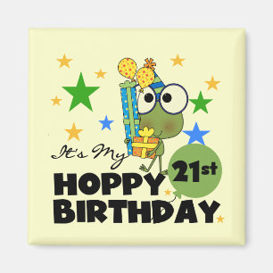 Froggie Hoppy 21st födelsedag Magnet