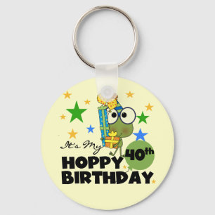Froggie Hoppy 40th födelsedag Nyckelring