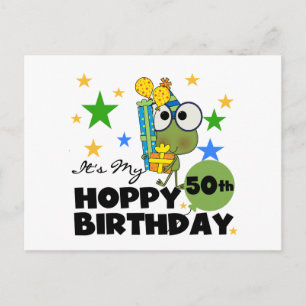Froggie Hoppy 50:e födelsedagen Vykort