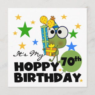 Froggie Hoppy 70th födelsedag Kort