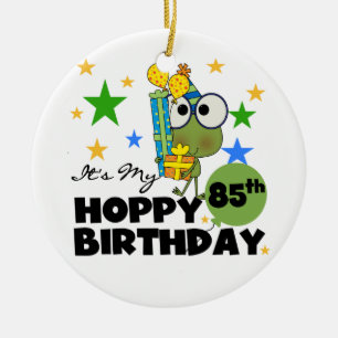 Froggie Hoppy 85. födelsedag Julgransprydnad Keramik