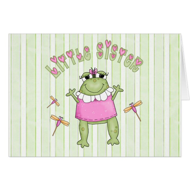 Froggie Little Sister Blank Card OBS Kort (Framsidan Horizontal)