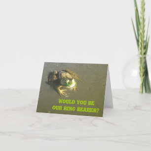 Froggie Ring Bearer-ansökningskort Helgkort