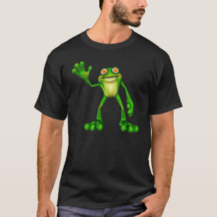 Froggie the Cute Tecknad Waving Frog Tröja