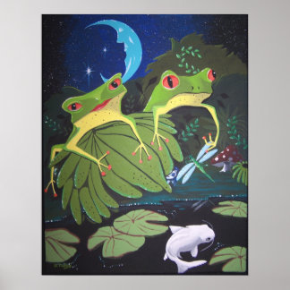 froggies och koi poster