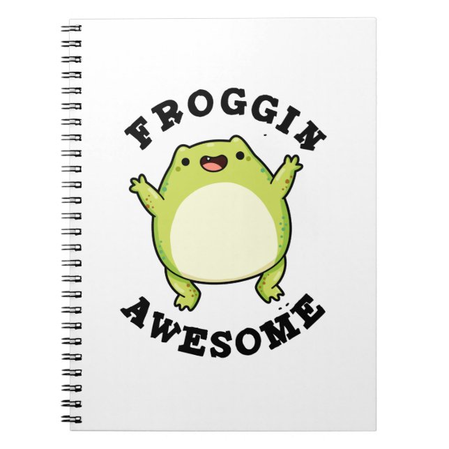Froggin Awesome Rolig Groda Puns  Anteckningsbok (Framsidan)