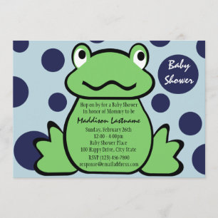 Froggy Baby Shower Inbjudningar