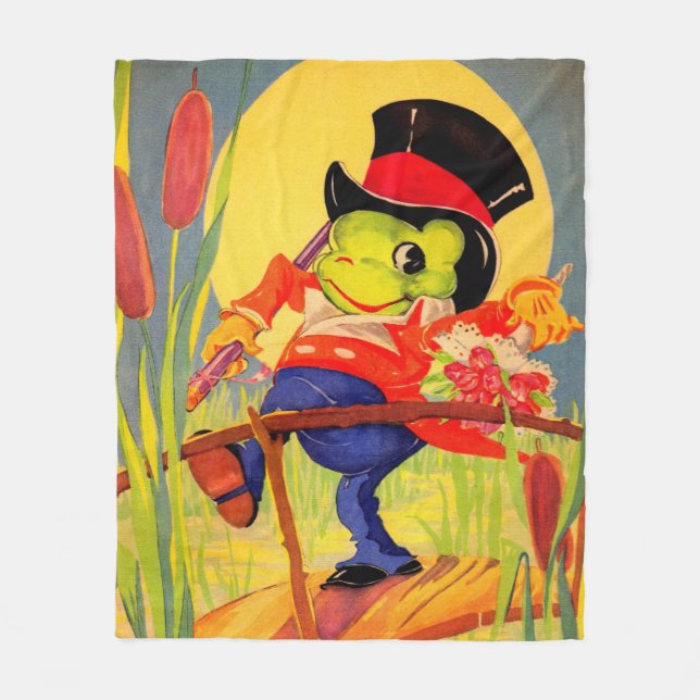 Froggy borta a courtin" fleecefilt (Framsidan)