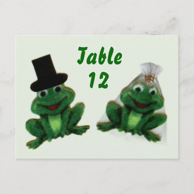 Froggy Bröllop - Bordsnummer Postcard (Framsida)