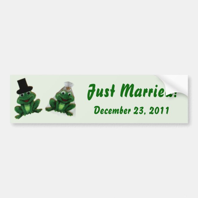 Froggy Bröllop - Bumper Sticker Bildekal (Framsidan)
