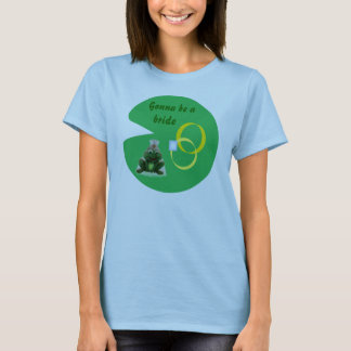 Froggy Bröllop / Lily Pad - kommer att bli en Brid T-shirt