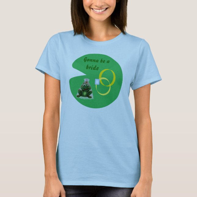 Froggy Bröllop / Lily Pad - kommer att bli en Brid T-shirt (Framsida)