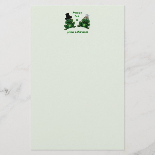 Froggy Bröllop - Stationary Brevpapper (Framsida)