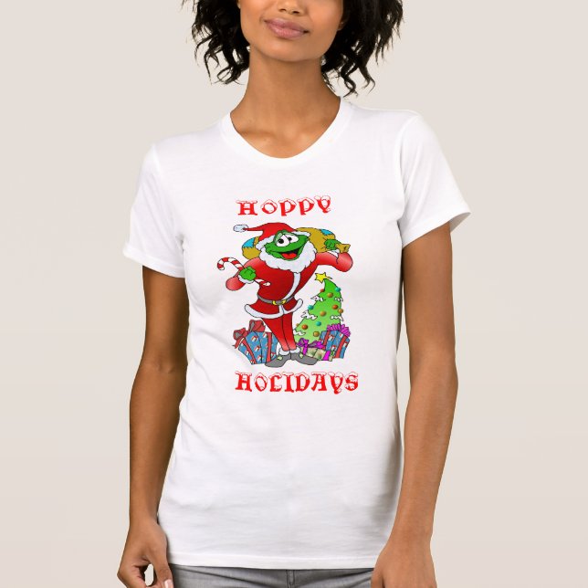 Froggy Claus T Shirt (Framsida)