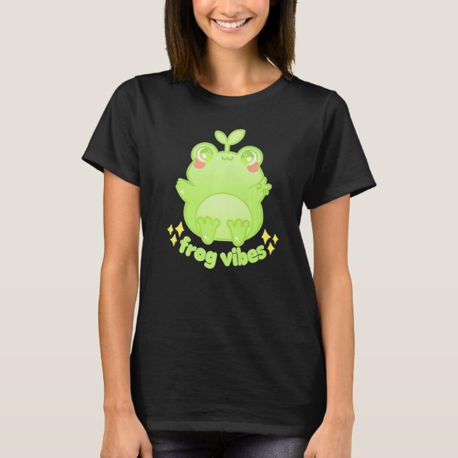Froggy Crossing Frog Vibes T Shirt (Framsida)