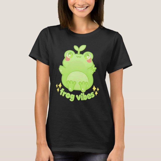 Froggy Crossing Frog Vibes T Shirt (Framsida)