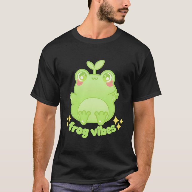 Froggy Crossing Frog Vibes T Shirt (Framsida)