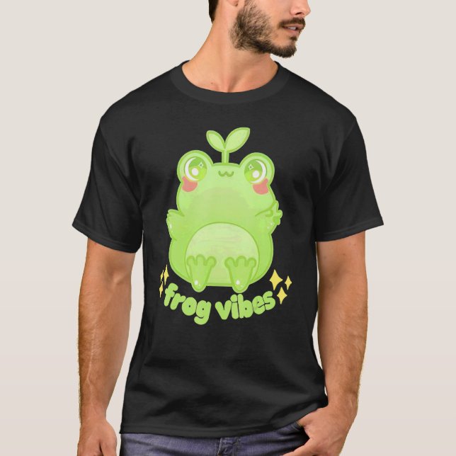 Froggy Crossing Frog Vibes T Shirt (Framsida)