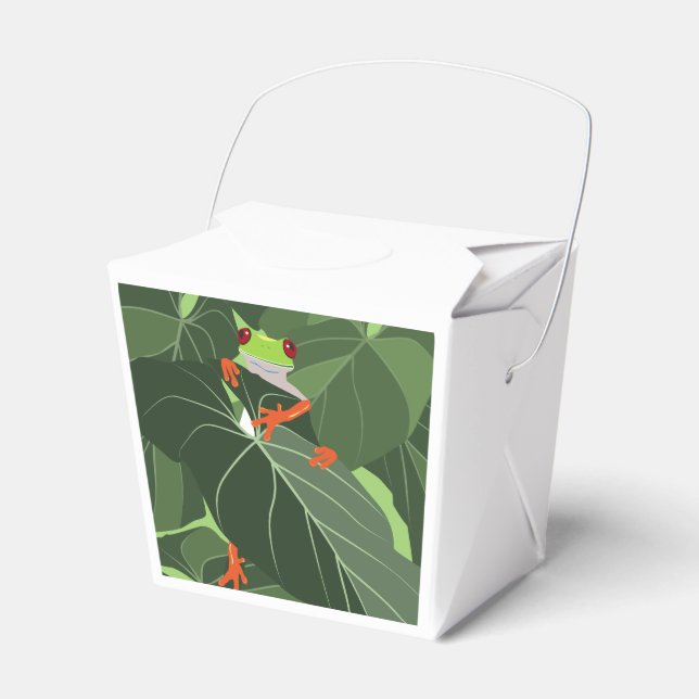Froggy Forest Favor Box Presentaskar (Framsidan Sidan)