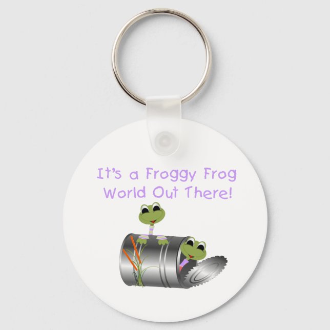 Froggy Frog World Keychain Nyckelring (Framsida)
