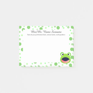 Froggy Grönt Dots Polka Post-it Block