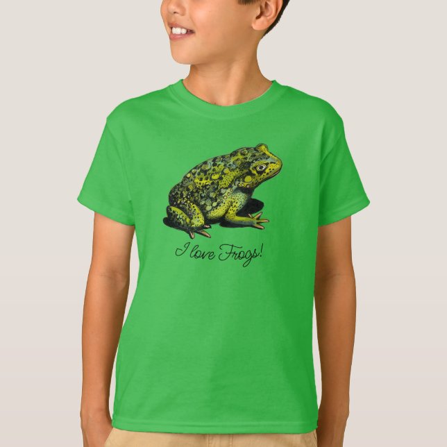 Froggy, jag älskar grodor!  T-Shirt (Framsida)