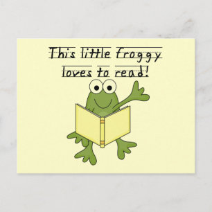 Froggy Kärlek till Read T-shirts och Gifts Vykort