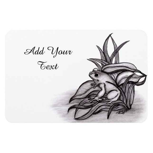 Froggy, lägg till din text magnet (Horisontell)