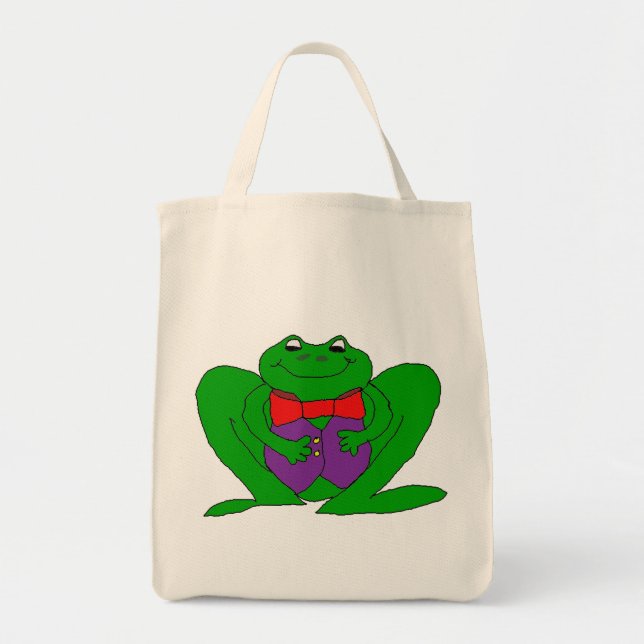 Froggy Large Tote Bag Tygkasse (Framsidan)