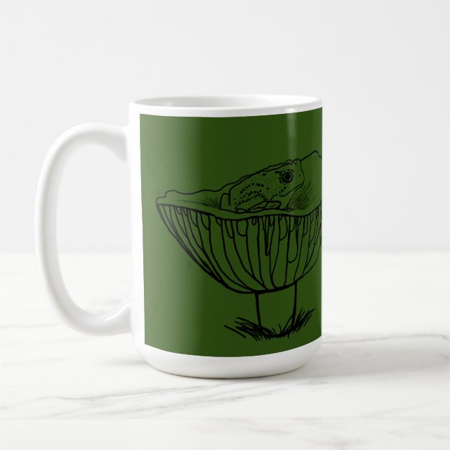 Froggy på ett svamprum kaffemugg (Vänster)