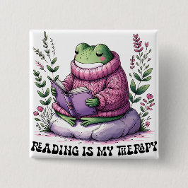 Froggy Reading är min terapi Knapp