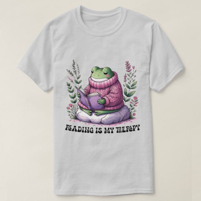 Froggy Reading är min terapi T Shirt (Design framsida)