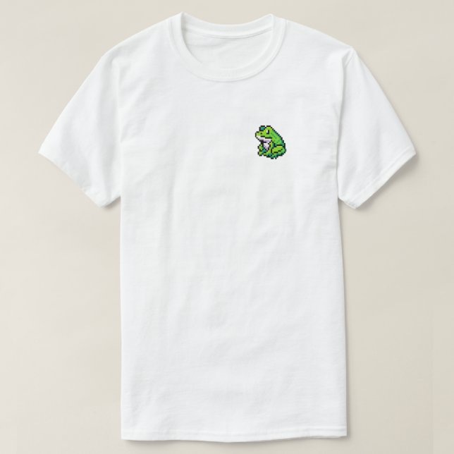 Froggy Retro Pixel Art Unisex T-Shirt (Design framsida)