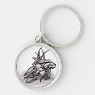 Froggy Rund Silverfärgad Nyckelring