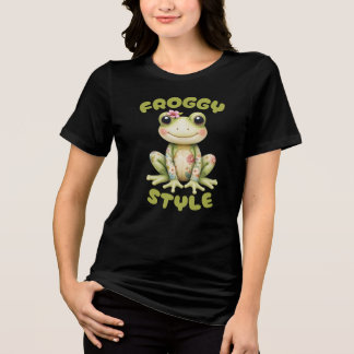 Froggy Style - Söt Stilig Groda T Shirt