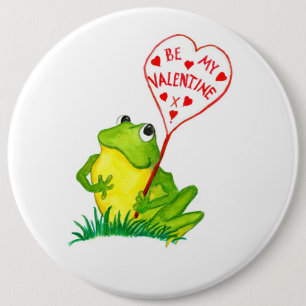 Froggy Valentine Button - kolossal! Knapp