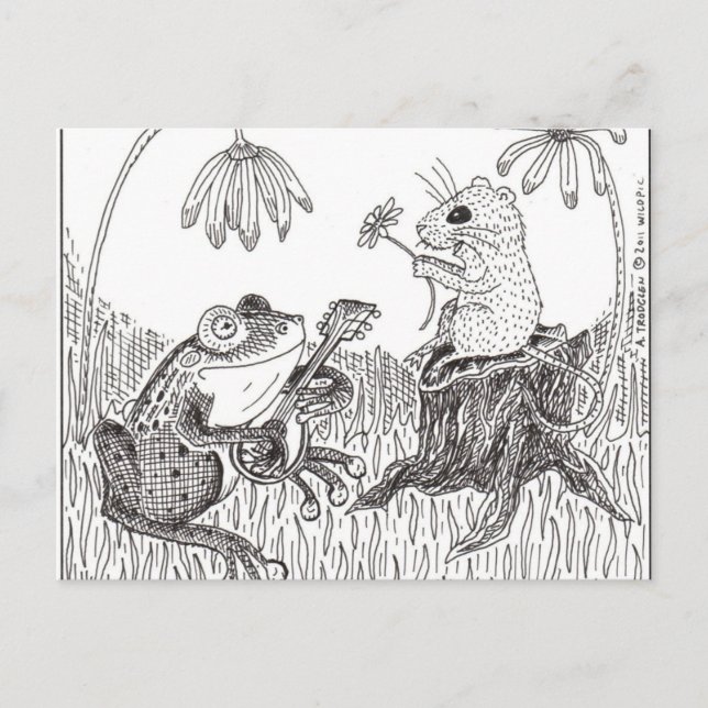 Froggy Went A-Courtin' Vykort (Framsida)