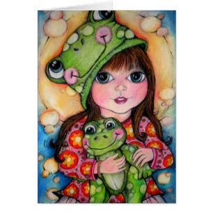 Froggyroligt - Ribbit - grodadesign Hälsningskort